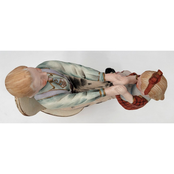 Shafford Japan Figurine Hand Painted Father with Daughter on Knee Vintage - Picture 8 of 10